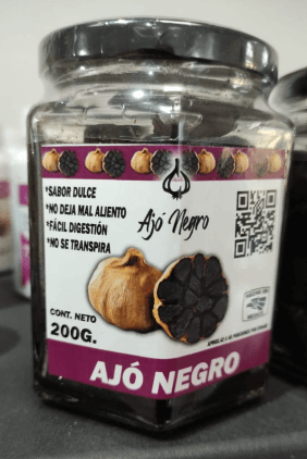 Frasco de Ajo Negro en Dientes Pelados 200 g