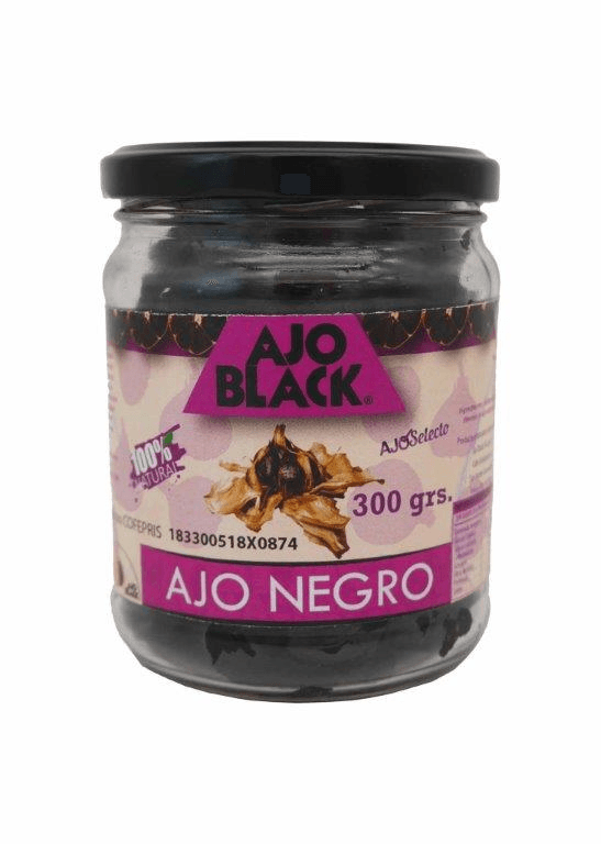 Frasco de Ajo Negro en Dientes Pelados 300 g